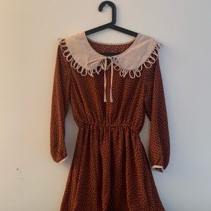 Peter pan collar mini dress